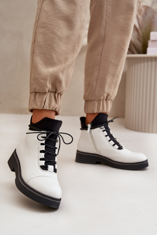 Moteriški aulinukai pašiltinti  Eko   baltos spalvos Moteriški aulinukai pašiltinti  Eko   baltos spalvos