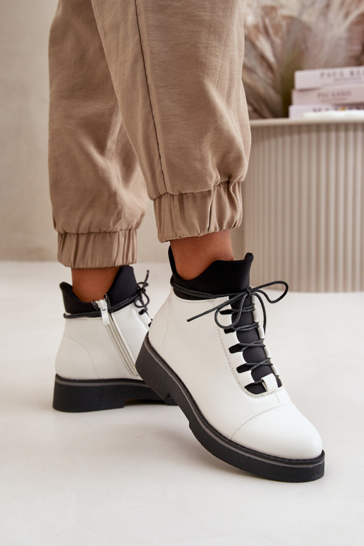 Moteriški aulinukai pašiltinti  Eko   baltos spalvos Moteriški aulinukai pašiltinti  Eko   baltos spalvos