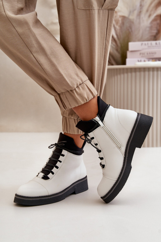 Moteriški aulinukai pašiltinti  Eko   baltos spalvos Moteriški aulinukai pašiltinti  Eko   baltos spalvos