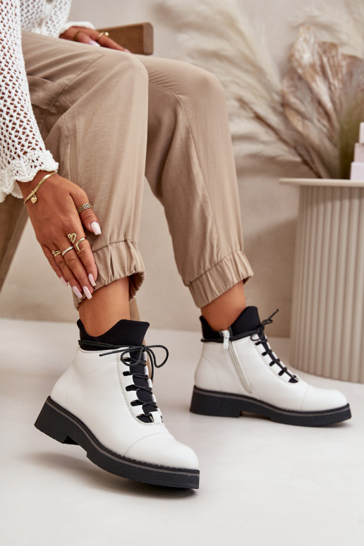 Moteriški aulinukai pašiltinti  Eko   baltos spalvos Moteriški aulinukai pašiltinti  Eko   baltos spalvos