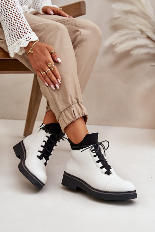 Moteriški aulinukai pašiltinti  Eko   baltos spalvos Moteriški aulinukai pašiltinti  Eko   baltos spalvos