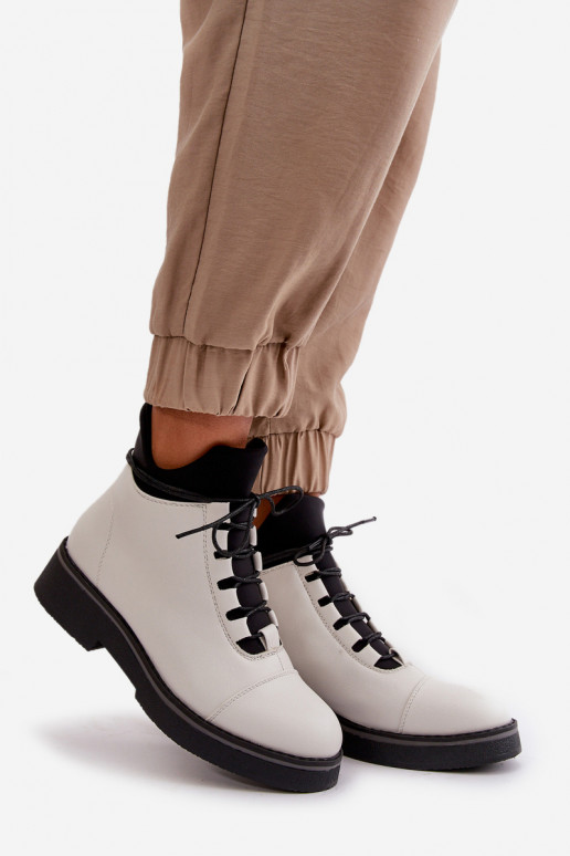 Moteriški aulinukai pašiltinti  Eko   baltos spalvos Moteriški aulinukai pašiltinti  Eko   baltos spalvos