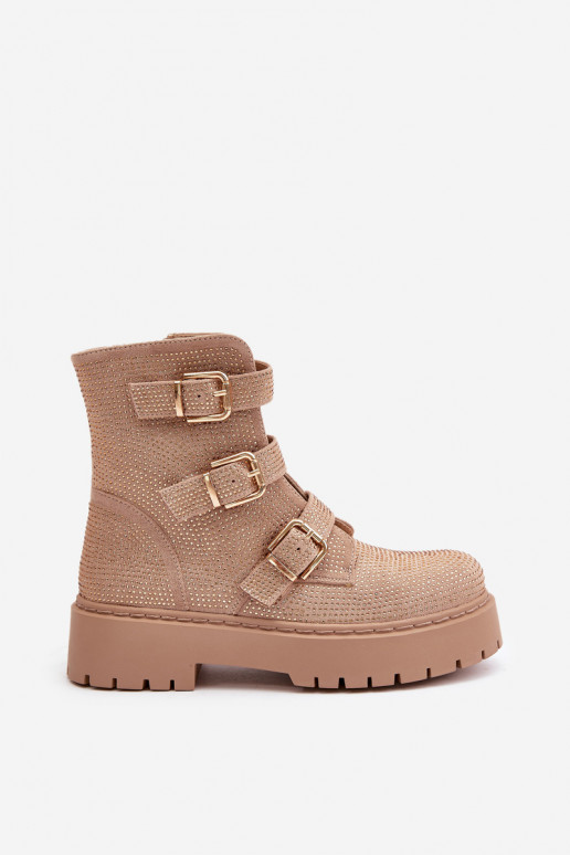 pašiltinti Moteriški aulinukai  smėlio spalvos Ciascia