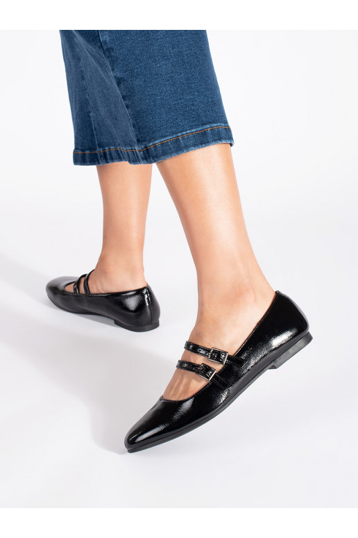 Juodos spalvos  balerinos