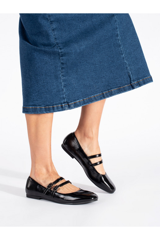 Juodos spalvos  balerinos