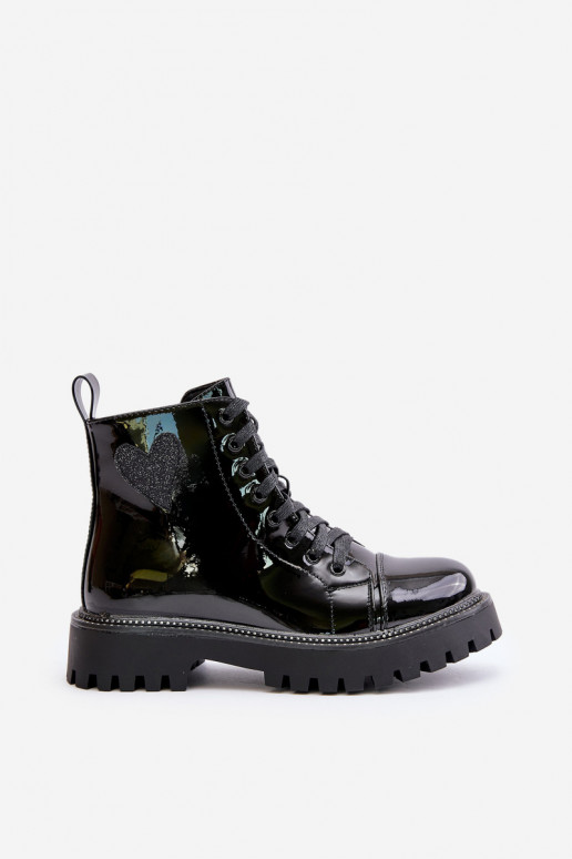 su lako efektu Moteriški aulinukai   su širdelėmism Juodos spalvos Obeena su lako efektu Moteriški aulinukai   su širdelėmism Juodos spalvos Obeena