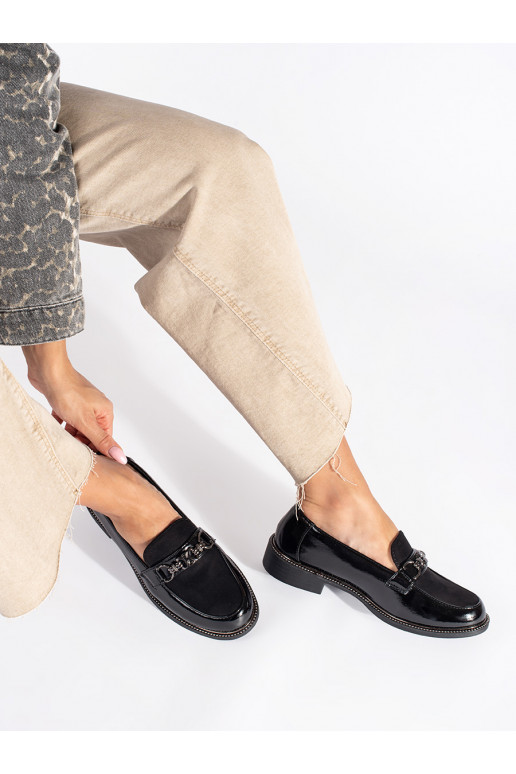 Juodos spalvos  moteriški mokasinai