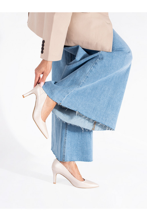   perłowe aukštakulniai su plonu kulniuku