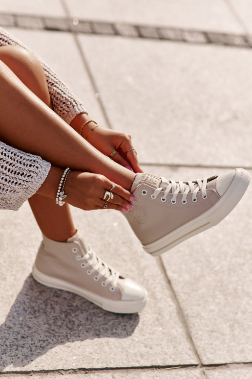 Laisvalaikio bateliai pašiltinti iš eko odos rožinės spalvos Big Star OO274933