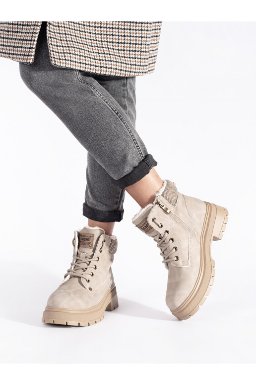 smėlio spalvos su pašiltinimu aulinukai