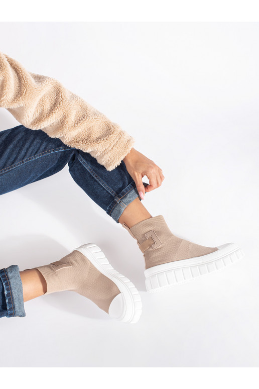 smėlio spalvos  batai su platforma