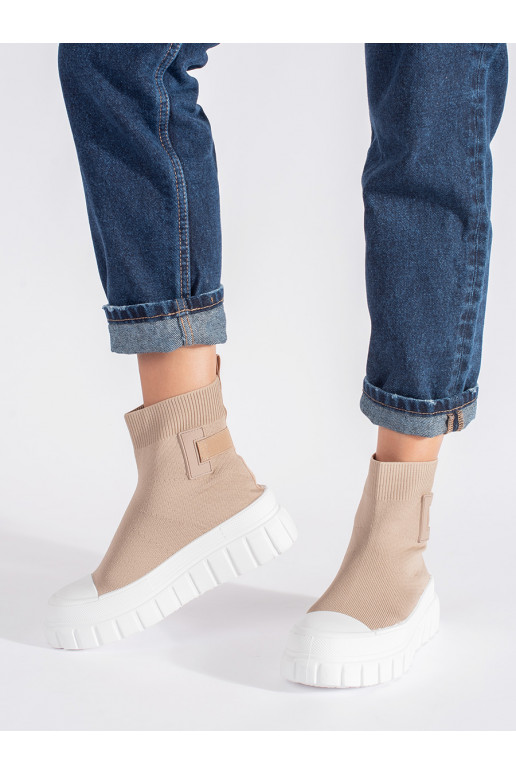 smėlio spalvos  batai su platforma