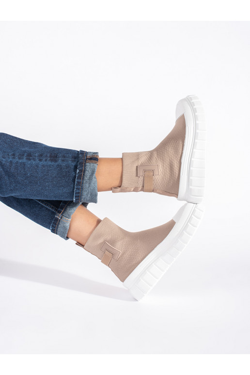 smėlio spalvos  batai su platforma