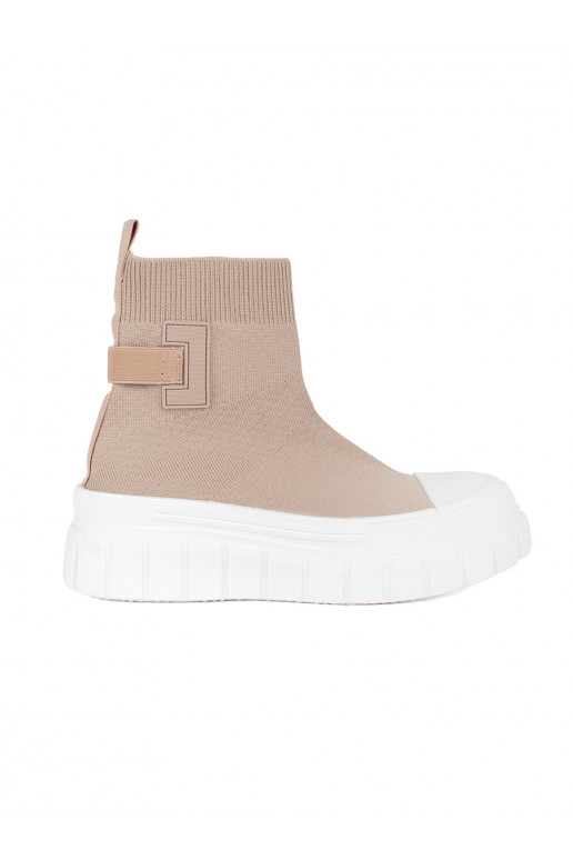 smėlio spalvos  batai su platforma