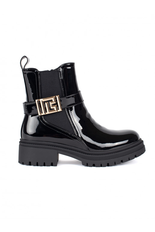 su lako efektu juodos spalvos Moteriški batai