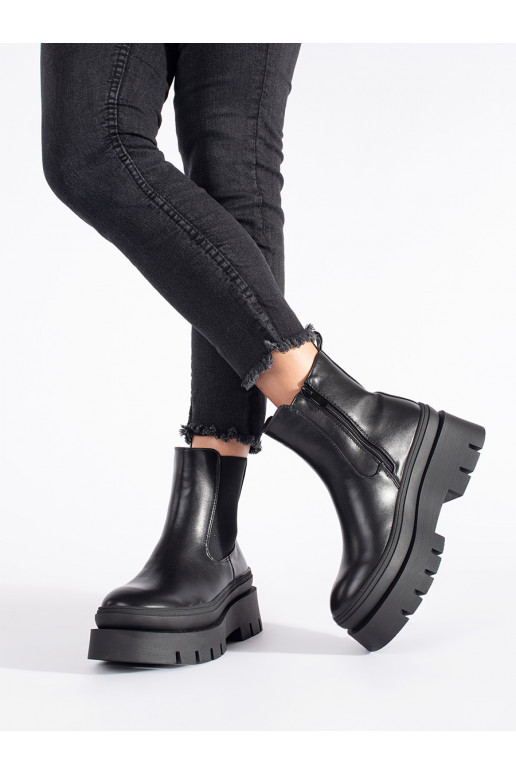 Juodos spalvos Moteriški batai su platforma