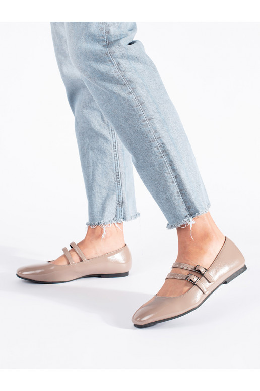 smėlio spalvos  balerinos