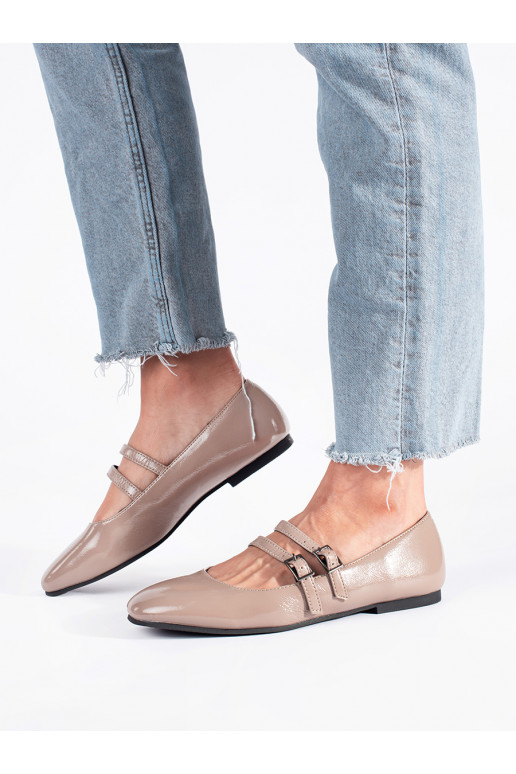 smėlio spalvos  balerinos