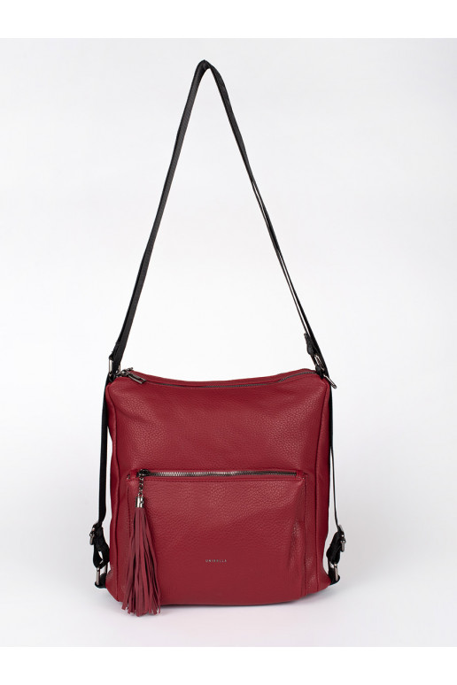 raudona   rankinė typu kuprinė su kutais