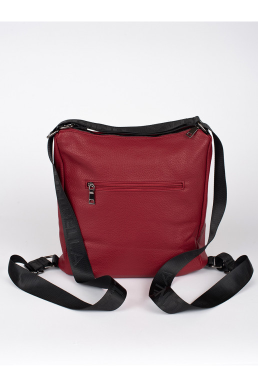 raudona   rankinė typu kuprinė su kutais