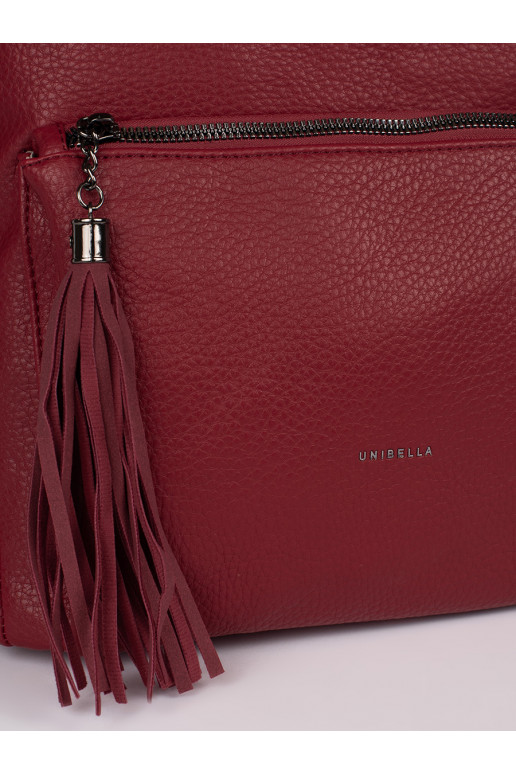 raudona   rankinė typu kuprinė su kutais