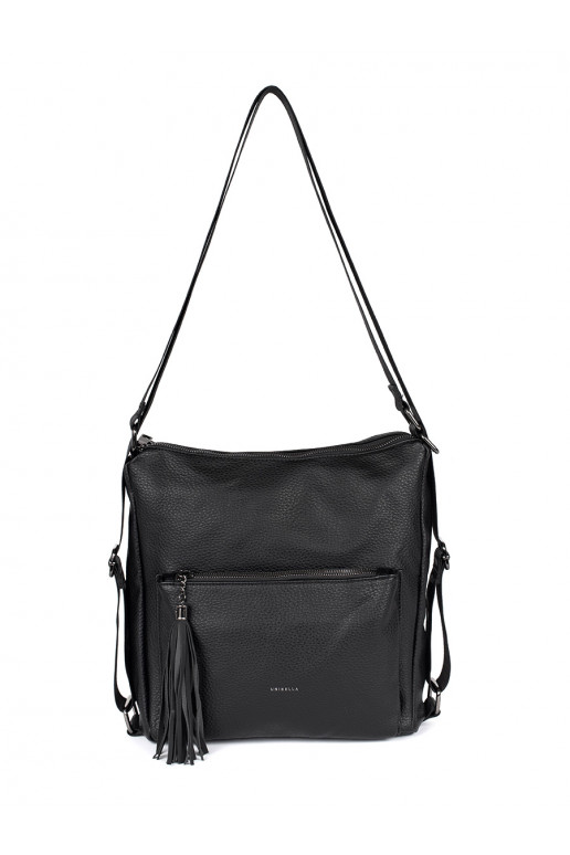 juoda   rankinė typu kuprinė su kutais