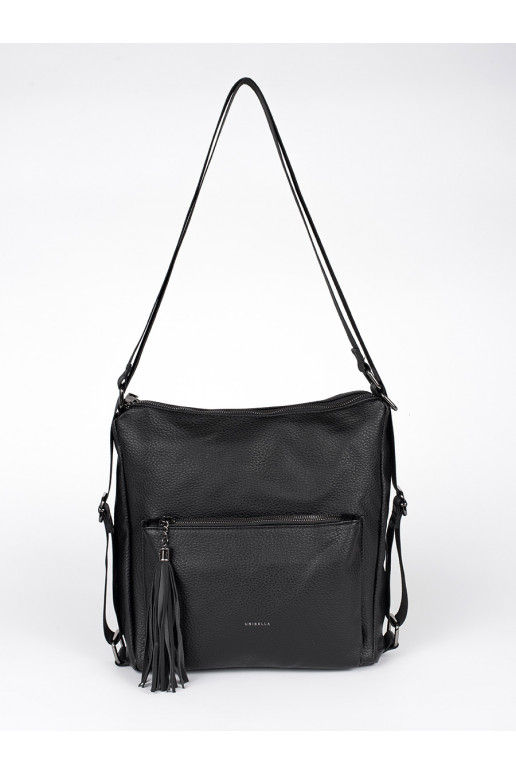 juoda   rankinė typu kuprinė su kutais