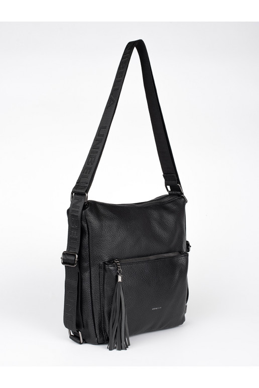 juoda   rankinė typu kuprinė su kutais