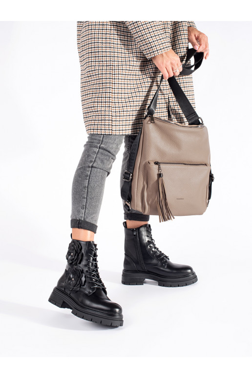 dramblio kaulo spalvos   rankinė typu kuprinė z frędzlami