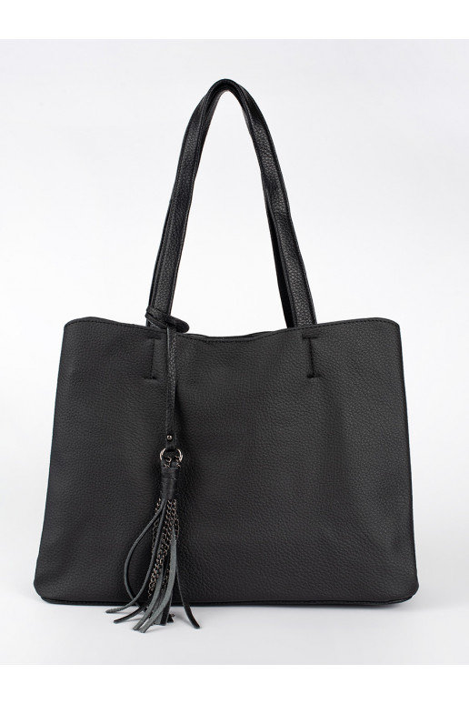 juoda  rankinė su kutais