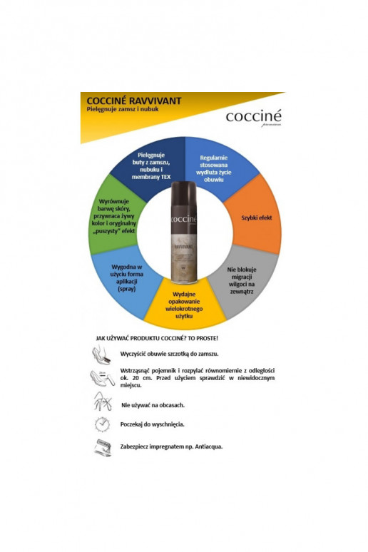 Coccine Ravvivant Spray Regeneruojantis zomšai ir nubukui