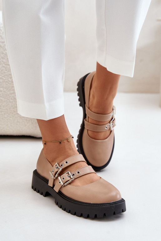 batai  su juostelėmis Eko   smėlio spalvos Terione