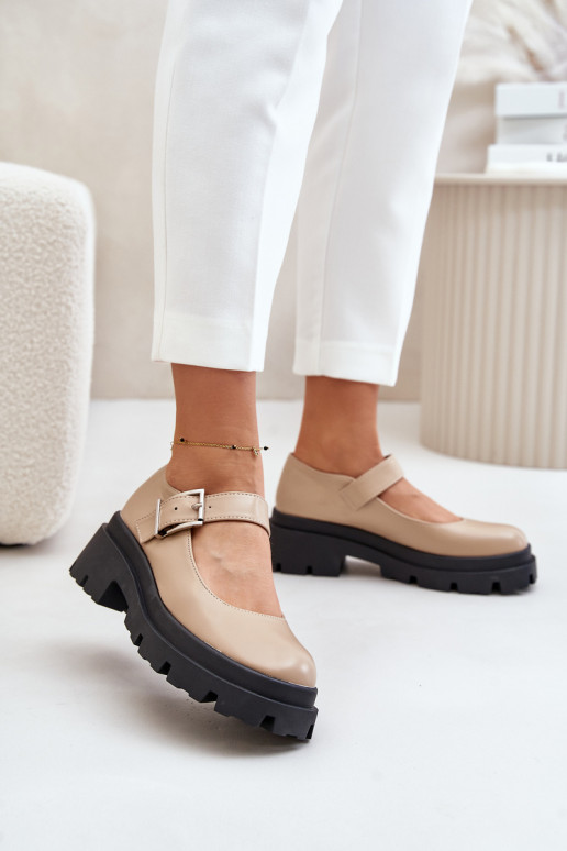 batai  su sagtimis smėlio spalvos Plikuria