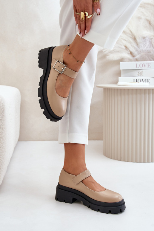 batai  su sagtimis smėlio spalvos Plikuria