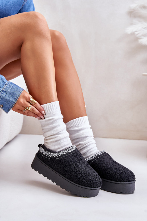 sniego batai  su platforma Z Haftem Juodos spalvos Tirissa