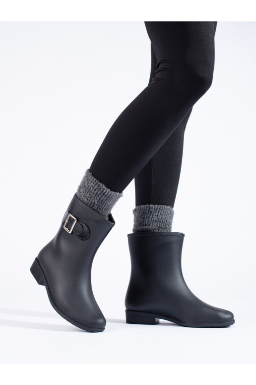 juodos spalvos guminiai batai Shelovet