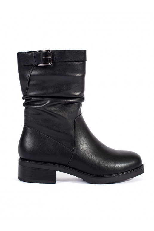 Juodos spalvos   su pašiltinimu moteriški batai