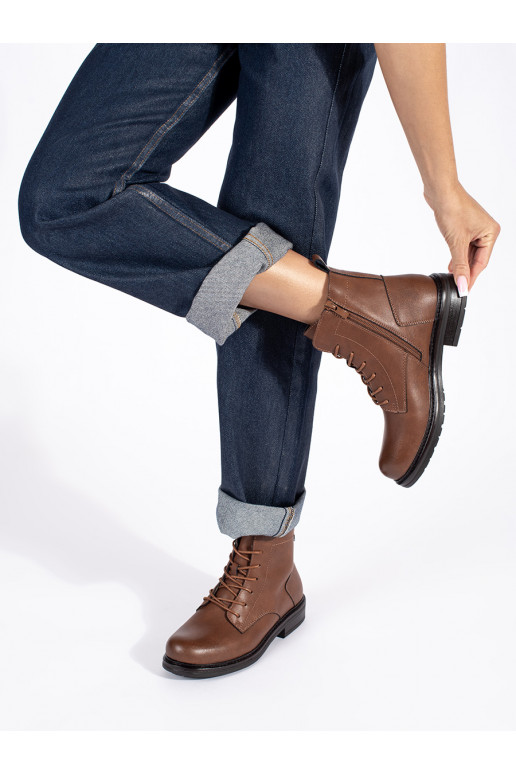 rudos spalvos su raištukais moteriški batai   Sergio Leone