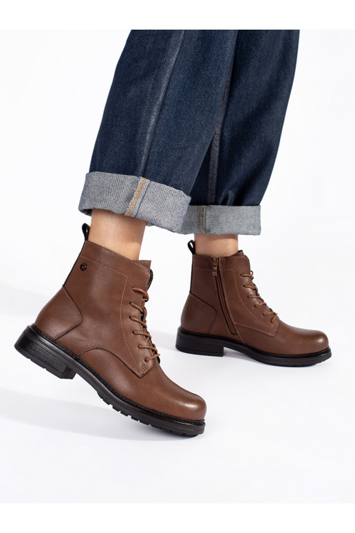 rudos spalvos su raištukais moteriški batai   Sergio Leone