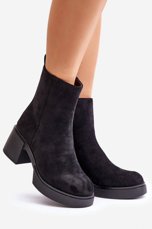 iš eko zomšosowe  Šilti aulinukai ant kulno Juodos spalvos Meriluna