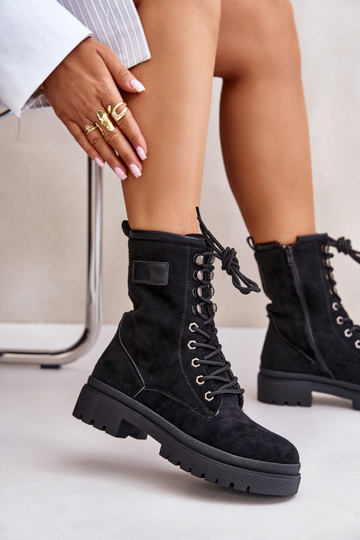 aulinukai   Z iš eko zomšosu Juodos spalvos Savalann