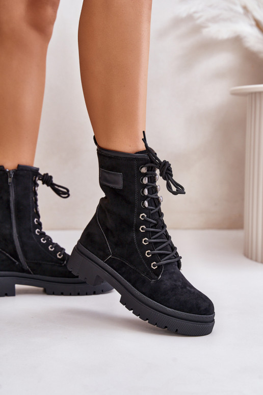 aulinukai   Z iš eko zomšosu Juodos spalvos Savalann