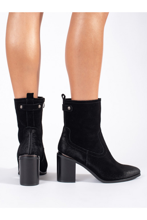 Juodos spalvos   moteriški batai ant kulno Sergio Leone