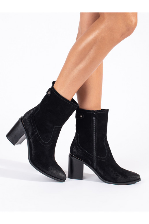 Juodos spalvos   moteriški batai ant kulno Sergio Leone