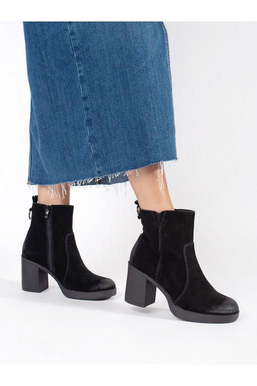 Juodos spalvos   moteriški batai ant kulno Sergio Leone