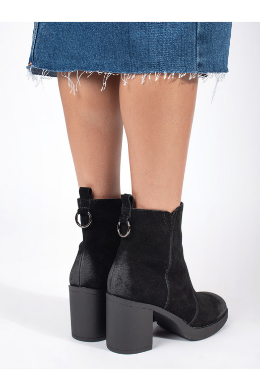 Juodos spalvos   moteriški batai ant kulno Sergio Leone