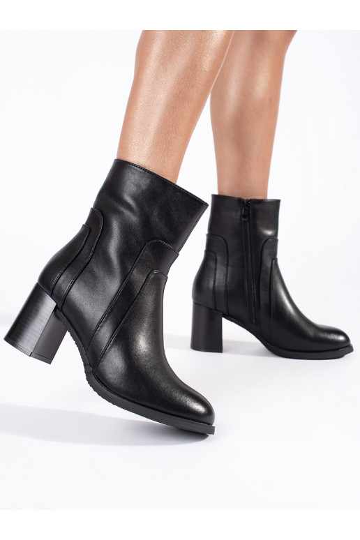 Juodos spalvos   moteriški batai ant kulno Sergio Leone