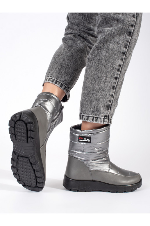 pilkos spalvos Moteriški sniego batai pilkos spalvos Moteriški sniego batai