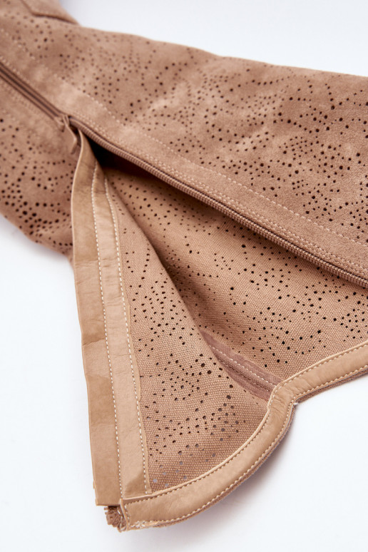 Moteriški ilgaauliai batai su ažūro...