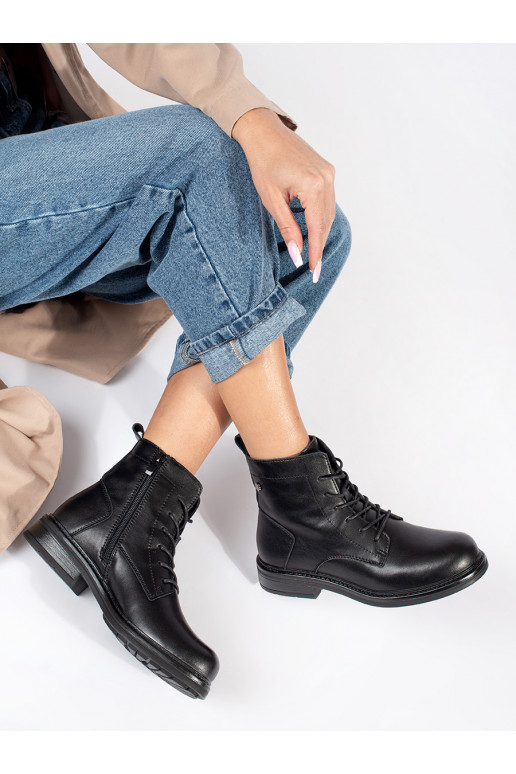 Juodos spalvos su raištukais moteriški batai   Sergio Leone